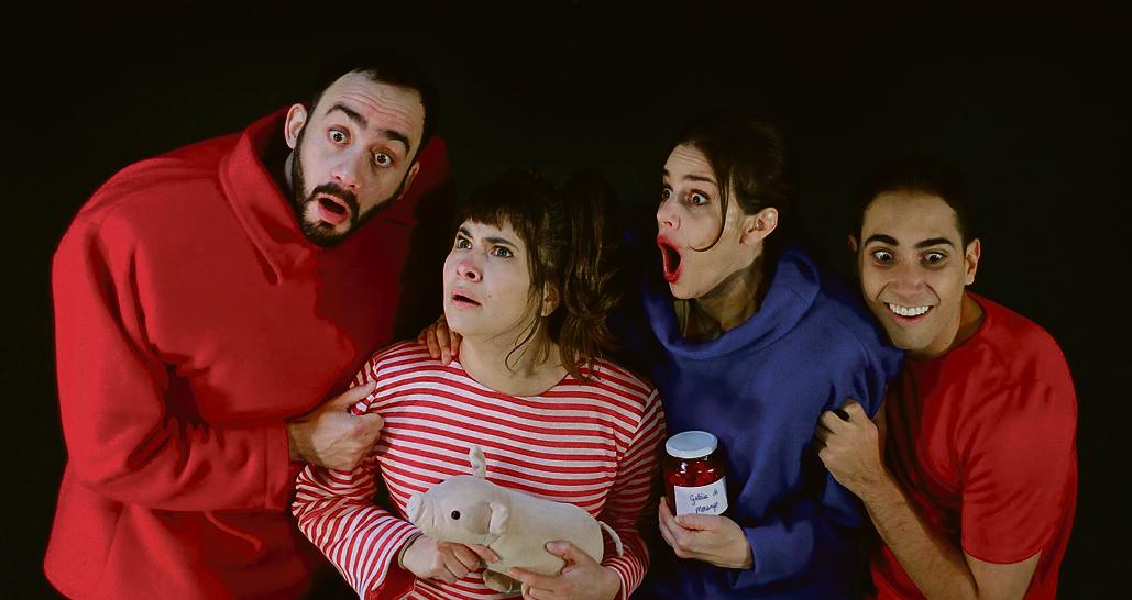 Trupe de espetáculo “para todas as idades.” “Lobos nas Paredes” é adaptação teatral da obra de Neil Gaiman com desenhos de Dave Mckean. | Divulgação