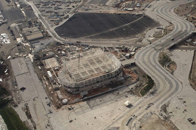 Estádio Aquático Olímpico, que receberá as provas de natação e a fase final do polo aquático. | Marcelo Sayão/EFE