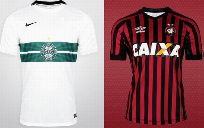 Os uniformes oficiais do Coritiba e Atlético: lugares diferentes no ranking dos preços. | /