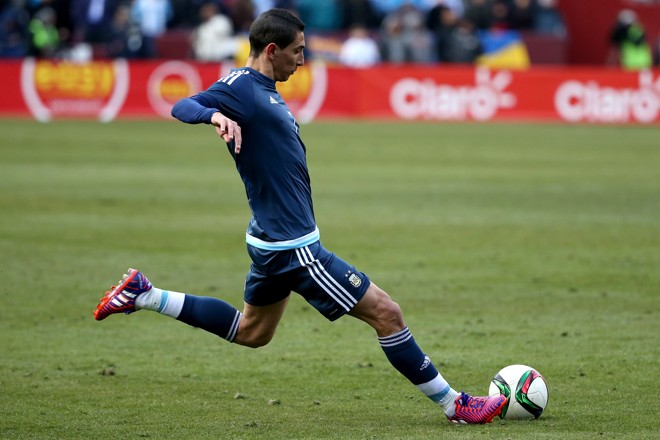 ANGEL DI MARIA. Brilhante em sua última temporada pelo Real Madrid e fundamental na Copa, Di Maria joga no Chile mais uma vez como principal coadjuvante de Lionel Messi no poderoso ataque argentino. | Patrick Smith/Getty Images