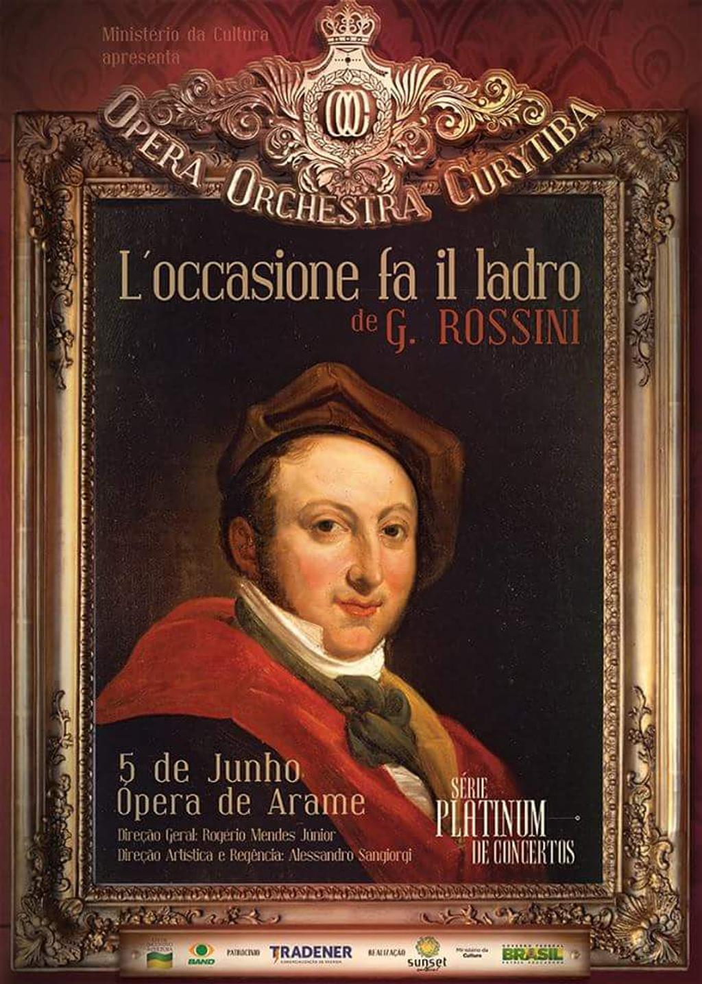 Grupo lírico curitibano monta espetáculo de Rossini. | Divulgação