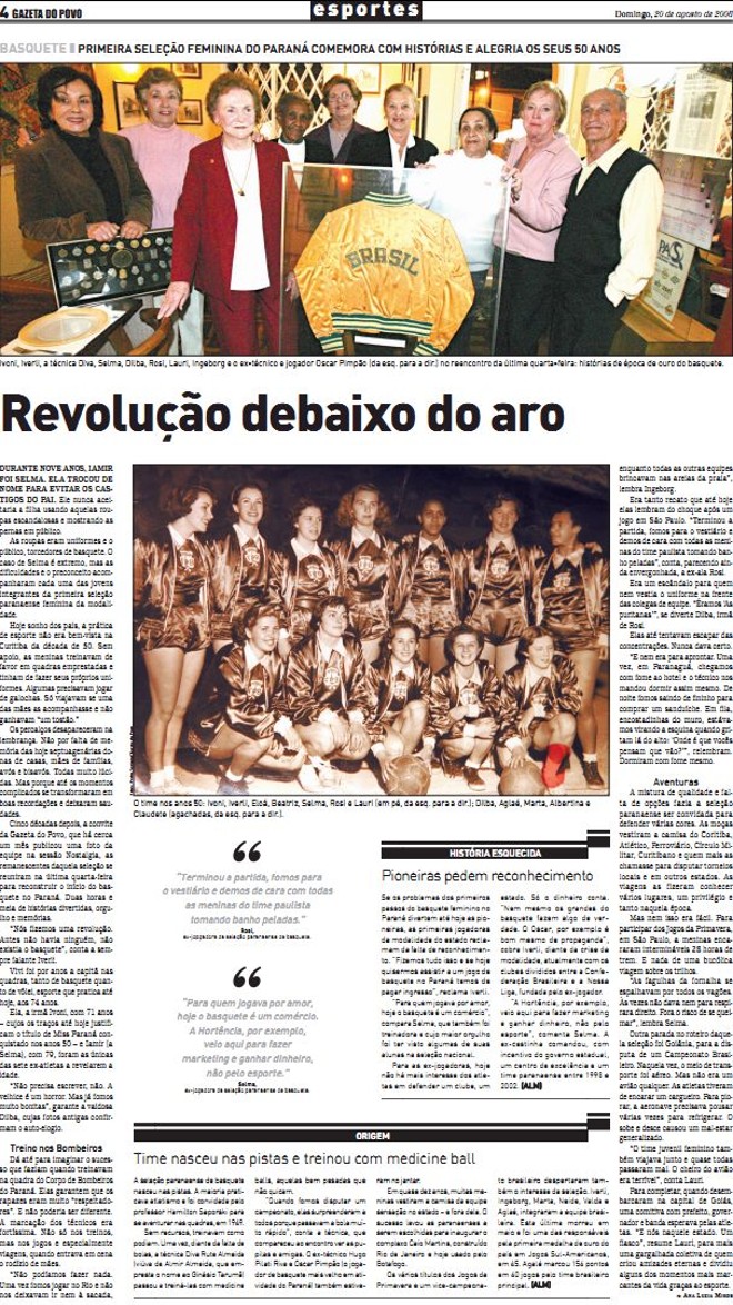 Reprodução da matéria publicada pela Gazeta do Povo em 2006, com reportagem de Ana Luiza Mikos. | Reprodução Gazeta do Povo