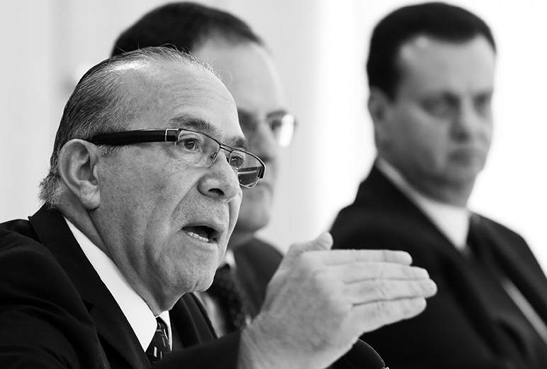 Padilha, Barbosa e Kassab: cobranças da presidente Dilma. | Lula Marques/Agência PT