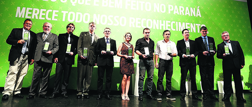 Ganhadores do 1º Prêmio Bem Feito no Paraná: vitória da excelência empresarial paranaense. | Hugo Harada/Gazeta do Povo