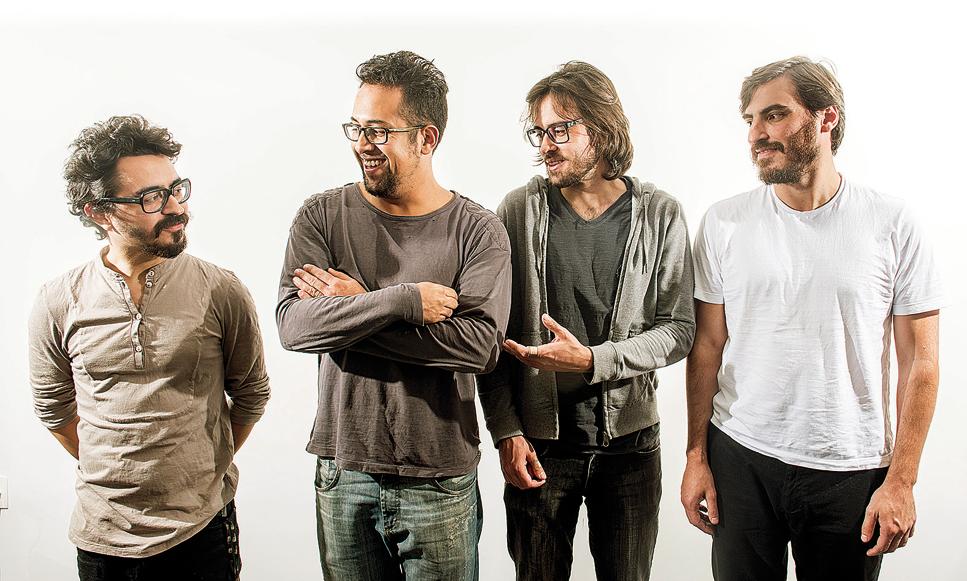 Heitor, Bruno, Diego e Jota: novo disco é mais reto e cru. | Vinicius Grosbelli /Divulgação