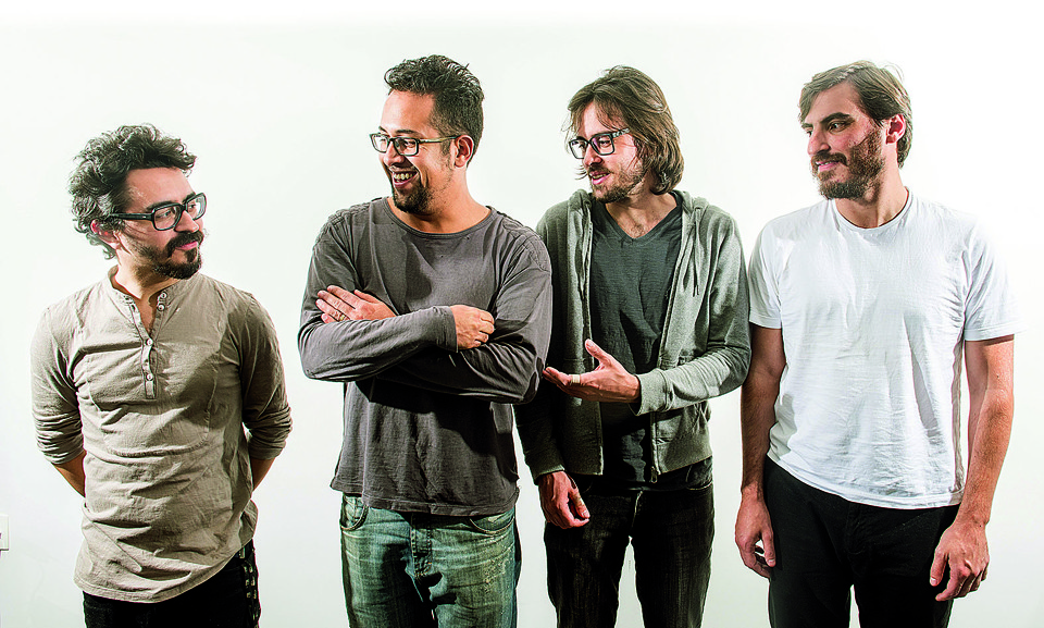 Heitor, Bruno, Diego e Jota: novo disco é mais reto e cru. | Vinicius Grosbelli /Divulgação