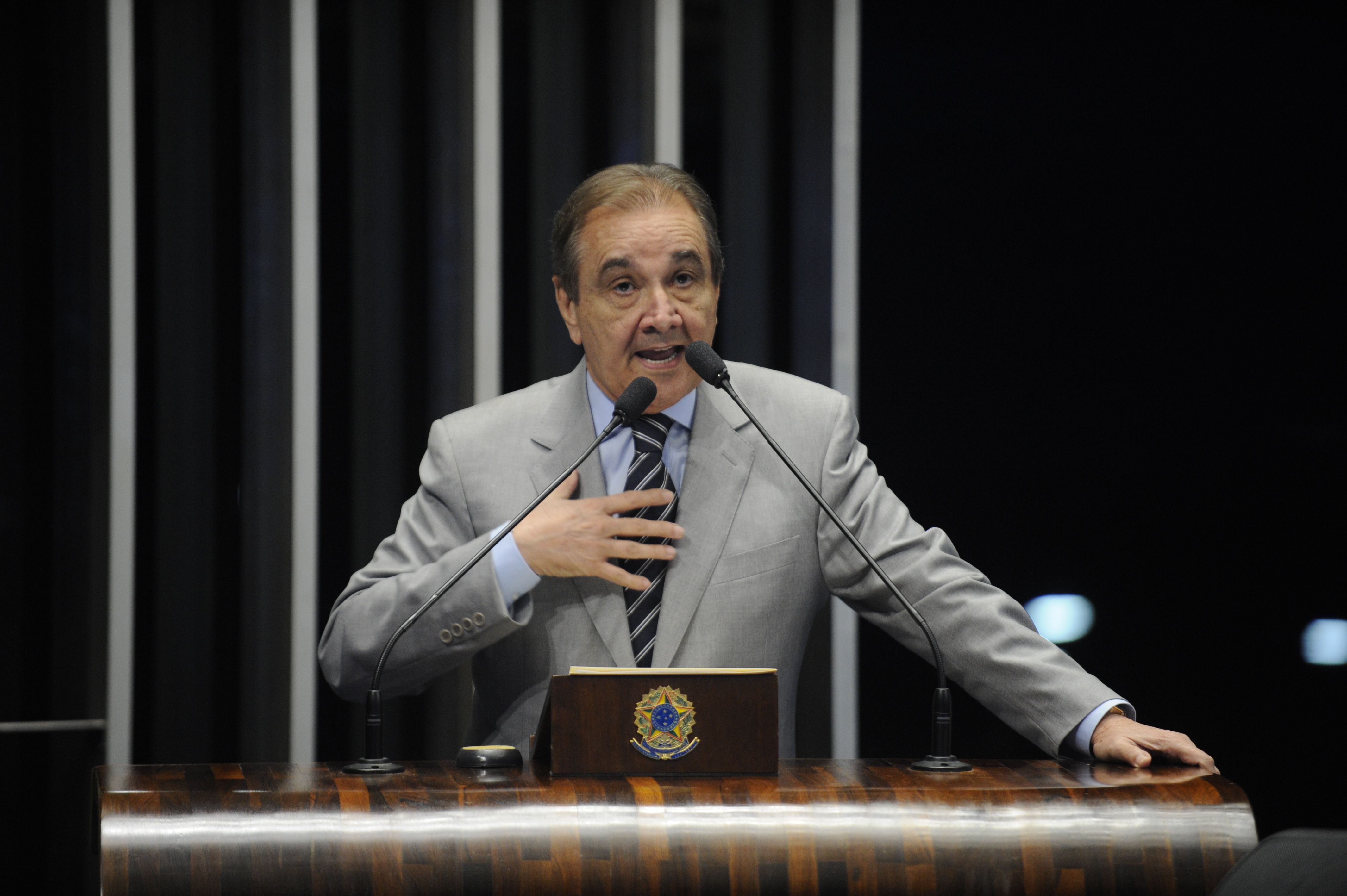 Líder da oposição, senador Agripino Maia rechaça o discurso de Dilma: vitimização. | Jefferson Rudy
/Agência Senado