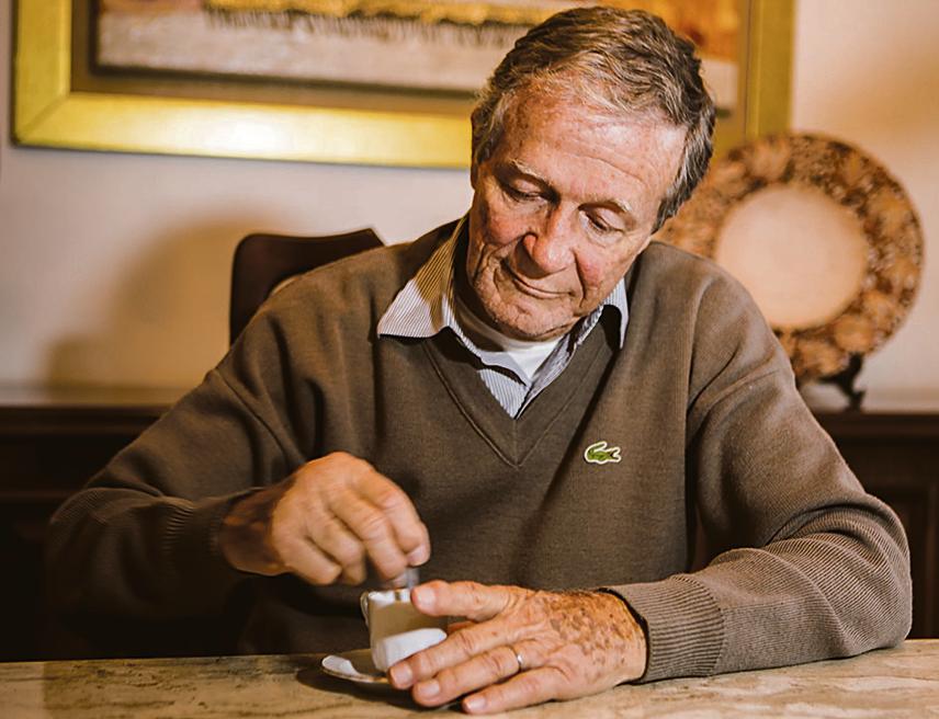 Antonio José Frangovic, durante entrevista em Londrina: depois de insistir no café, a soja venceu. |