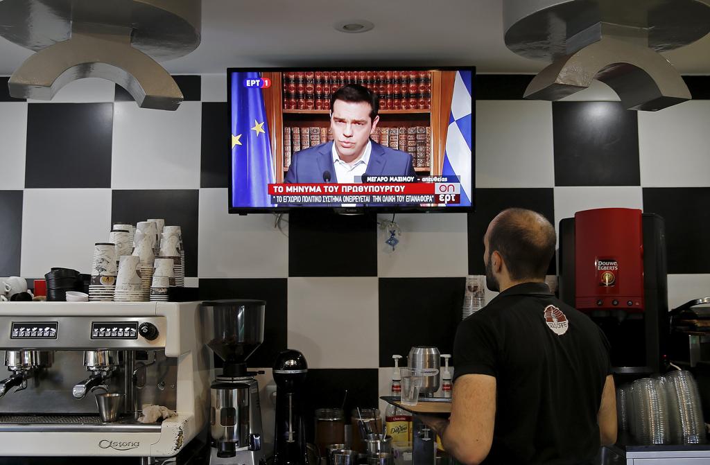 Em cadeia nacional, premiê Alexis Tsipras desmentiu que o plebiscito de domingo será cancelado. | Christian Hartmann/Reuters