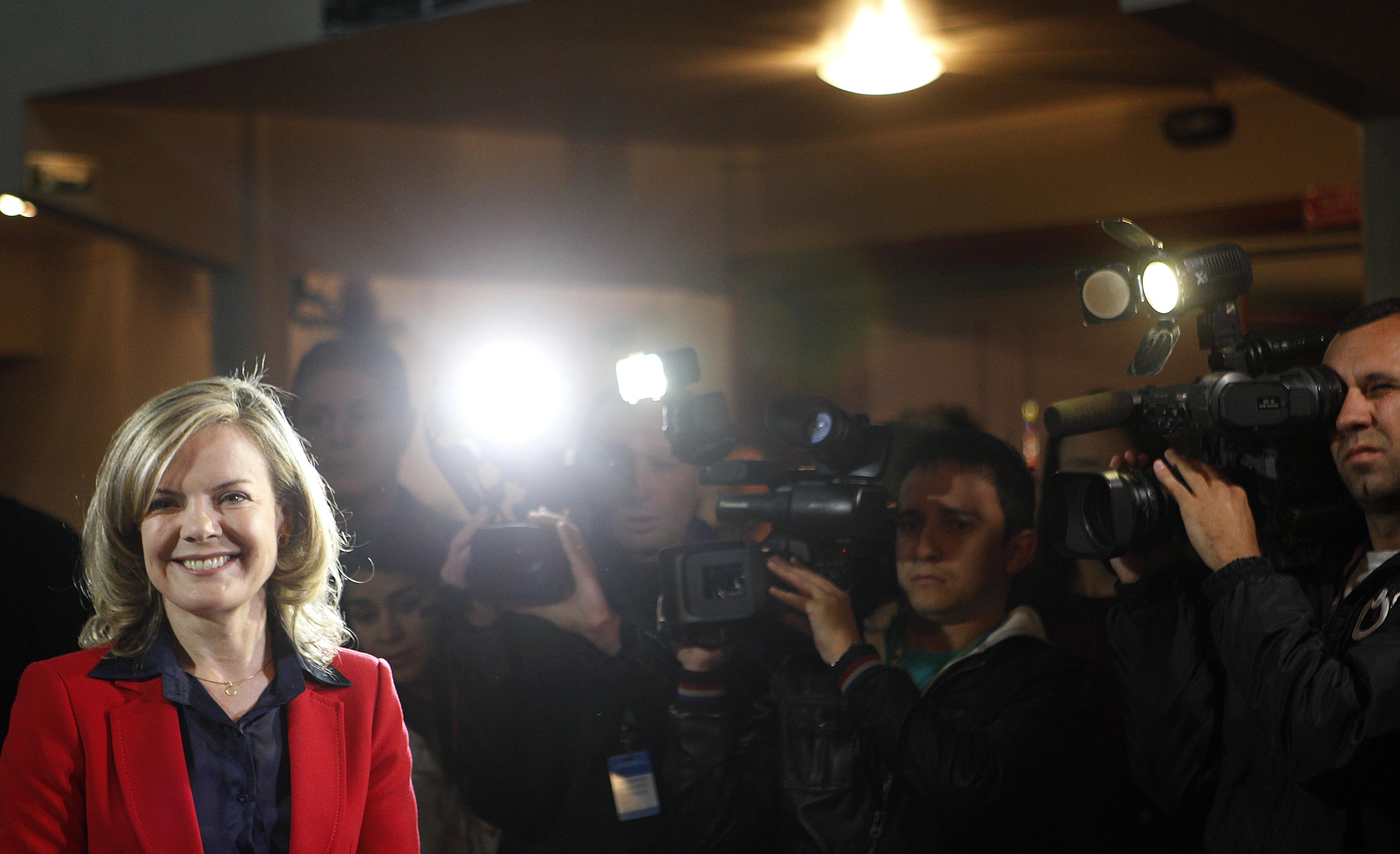 Senadora Gleisi Hoffmann: frase gerou bate boca com Tasso Jereissati. | Jonathan Campos/Gazeta do Povo