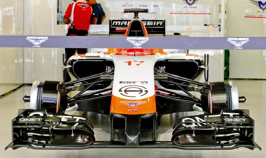 A Marussia 17 pilotada por Jules Bianchi na temporada 2014. | SRDJAN SUKI/EFE