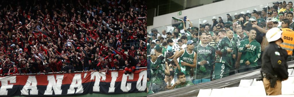 Atleticanos no Couto Pereira e coxas-brancas na Arena da Baixada como visitante: hora de ser mandante na casa do rival? | Daniel Castellano/ Gazeta do Povo e Hugo Harada/Gazeta do Povo