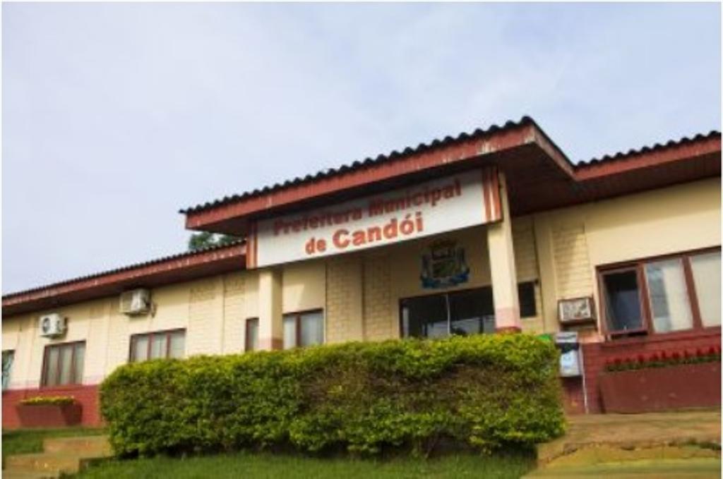 Fachada da prefeitura de Candói. | Reprodução do site da prefeitura de Candói/