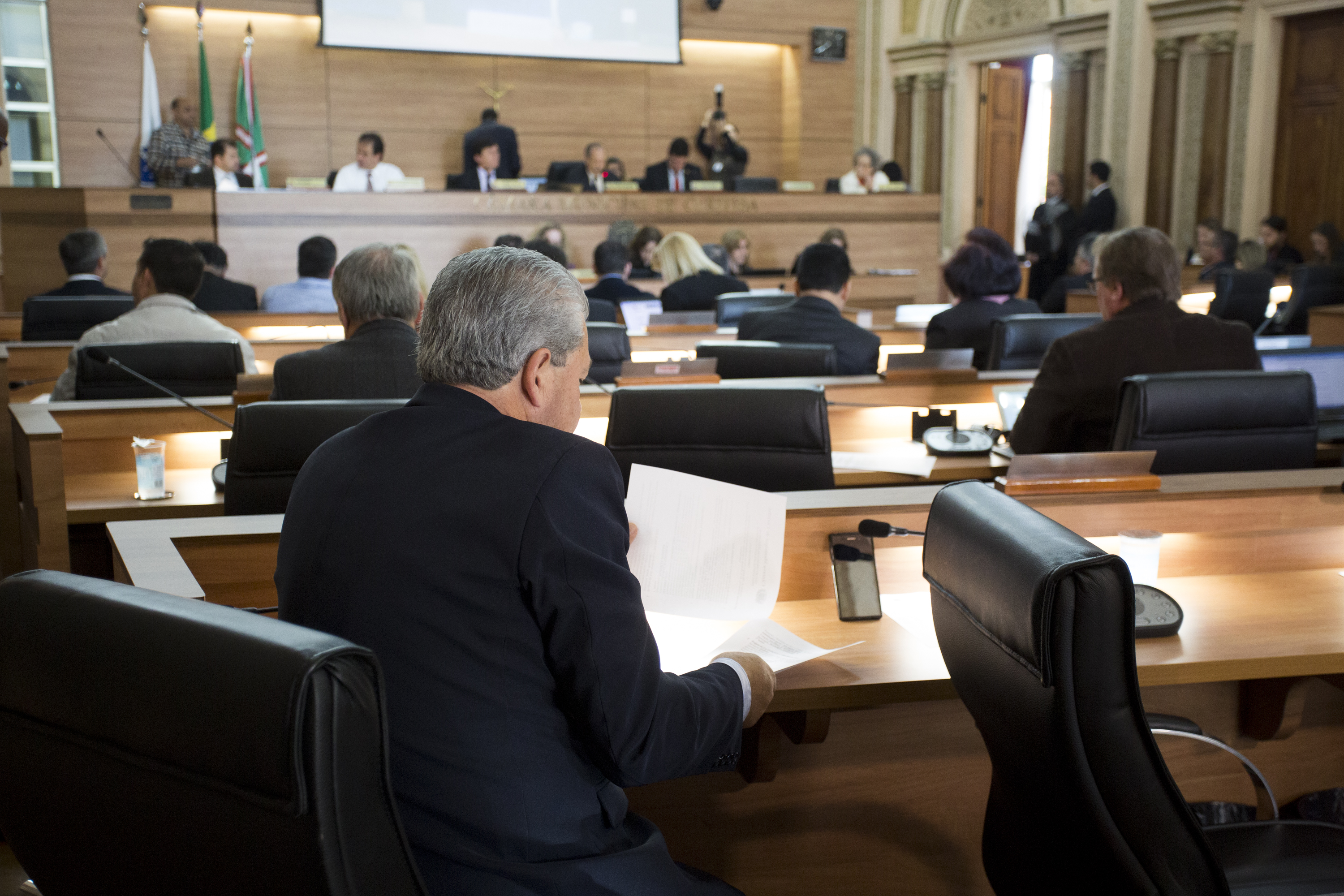 Vereadores em ação: sessão plenária na Câmara Municipal de Curitiba. | Henry Milleo/Gazeta do Povo