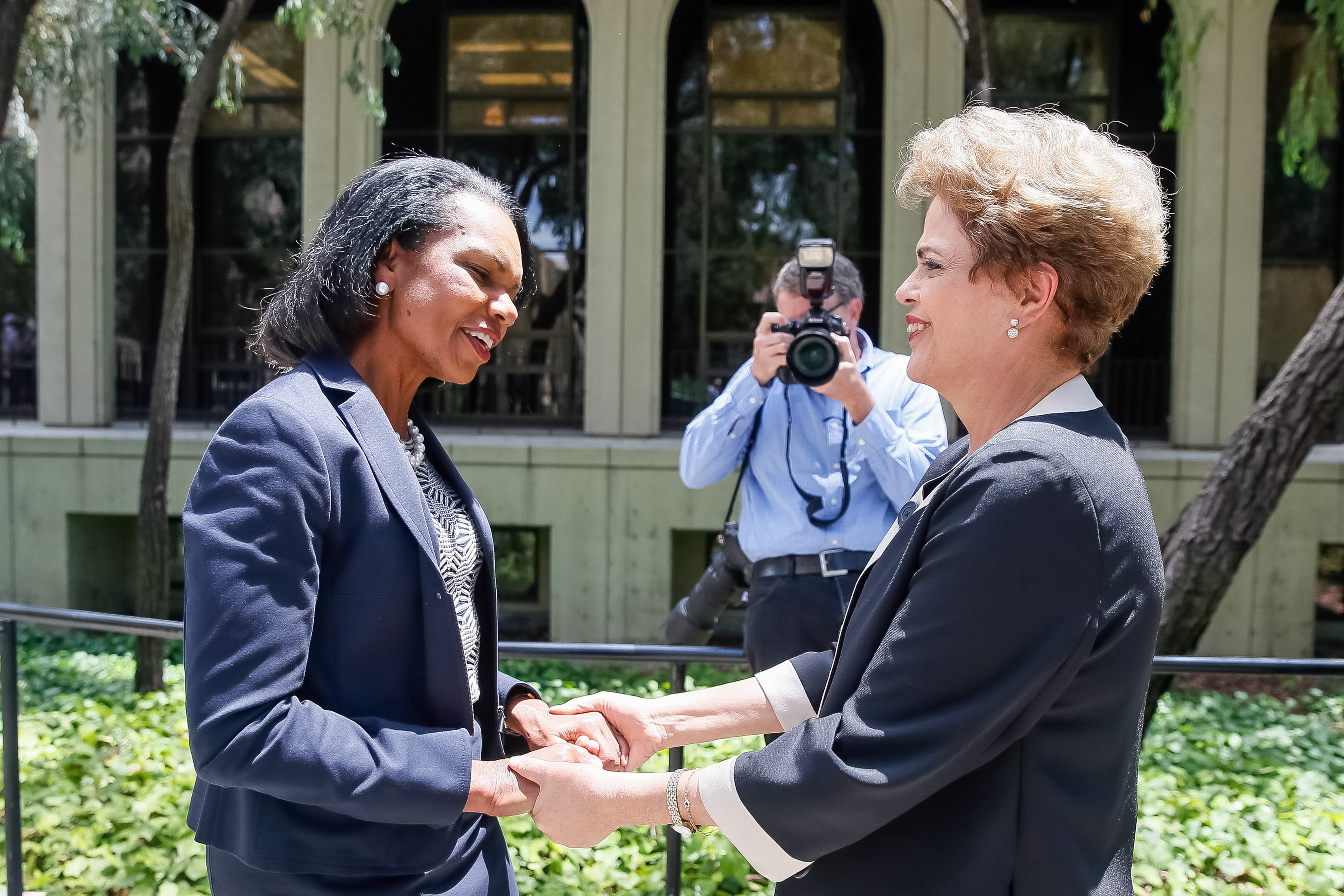 A ofensa ocorreu durante a visita da petista à universidade de Stanford, na Califórnia, ao lado da ex-ministra de Estado dos Estados Unidos Condoleezza Rice | /