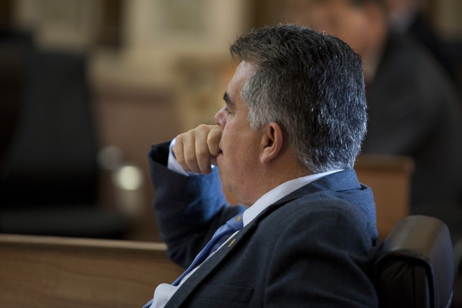 Chico do Uberaba (PMN) e um tique nervoso. | Henry Milleo/Gazeta do Povo