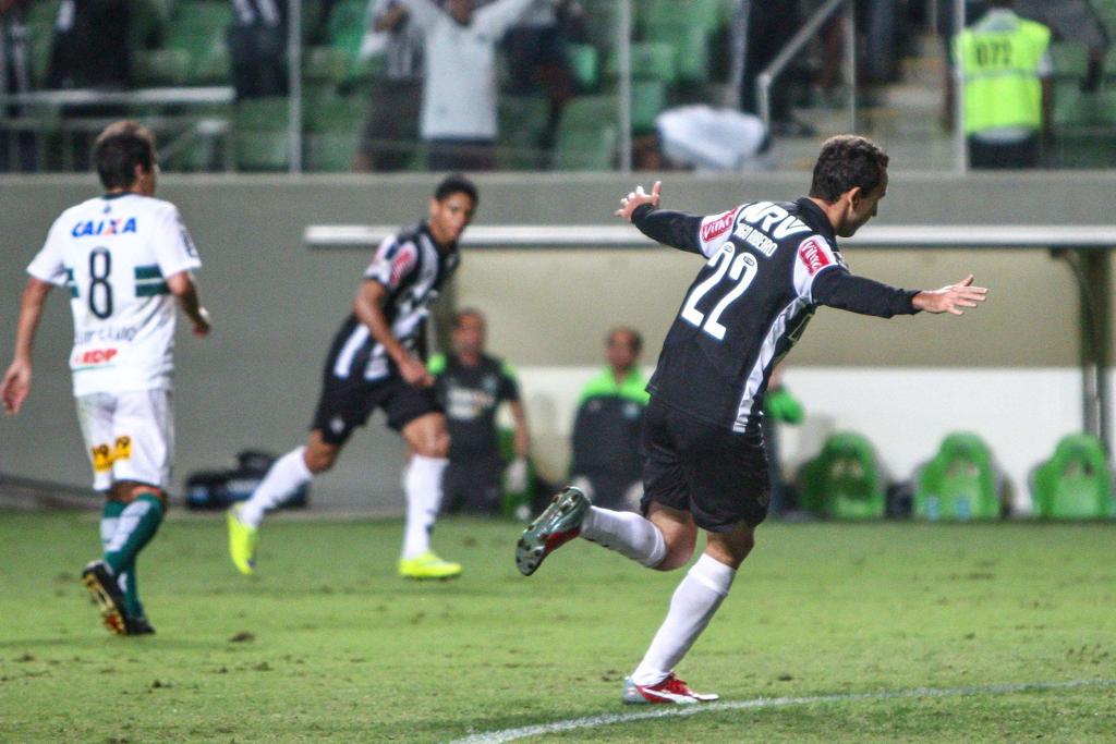 Thiago Ribeiro comemora o primeiro gol do jogo. | Bruno Cantini/Atlético-MG
