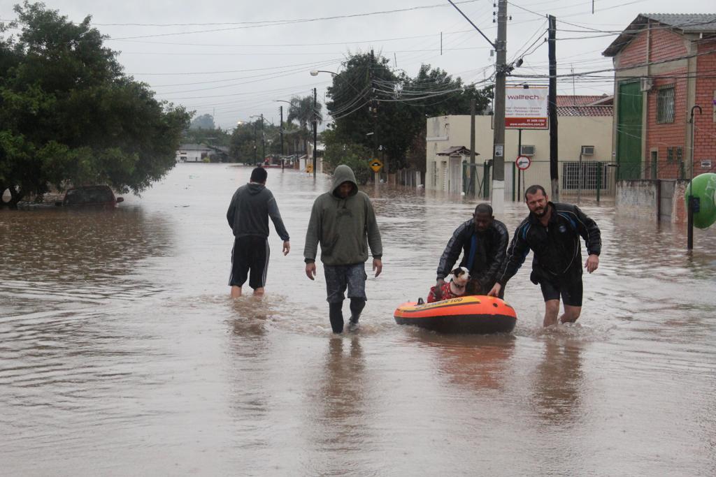 Esteio é uma das cidades que foi afetada pelas chuvas no Rio Grande do Sul. | Foto: Marcelo Rossi/ Prefeitura de Esteio/Divulgação