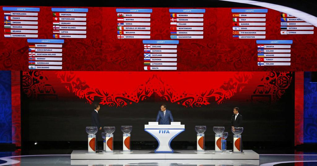 As chaves europeias nas Eliminatórias: 52 seleções na disputa por 13 vagas para a Copa do Mundo da Rússia. | STRINGER/REUTERS