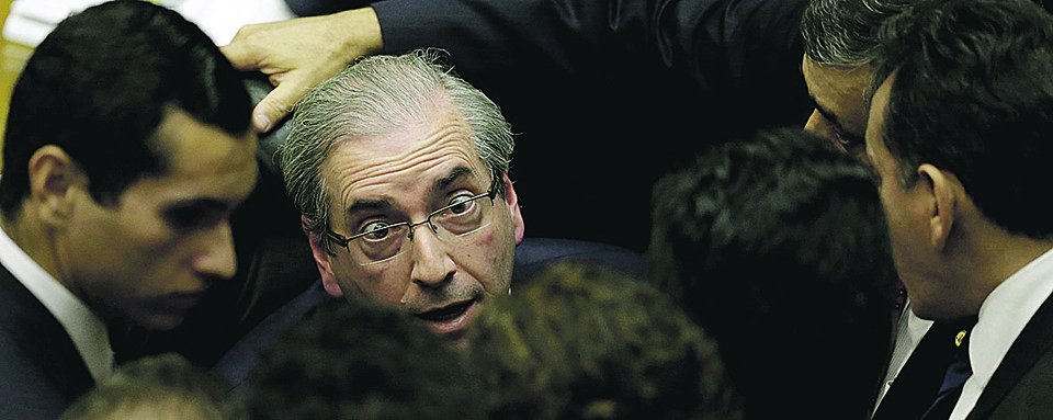 Proposta de Cunha (ao centro) enfraquece o presidente e o Senado, e fortalece a Câmara Federal. | Ueslei Marcelino/Reuters