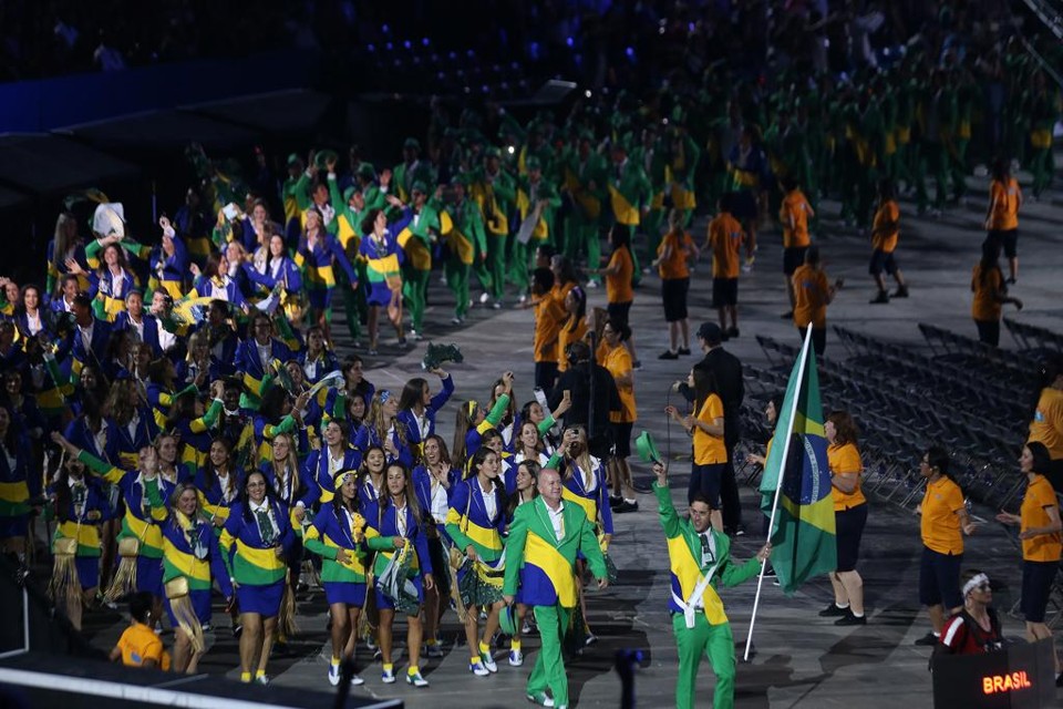 Time brasileiro na cerimônia de abertura  dos Jogos Pan Americanos de Toronto 2015. | SERGIO DUTTI/EXEMPLUS/COB/SERGIO DUTTI/EXEMPLUS/COB