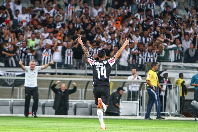 Giovanni Augusto comemora gol do Galo na vitória sobre o Sport. | Bruno Cantini/Atlético MG