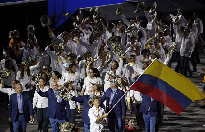 Delegação colombiana. | Javier Etxezarreta/EFE