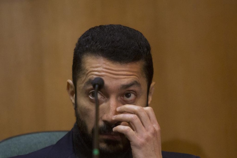 Fernando Baiano durante depoimento: lobista é apontado como elo entre Petrobras e PMDB | Brunno Covello/Gazeta do Povo