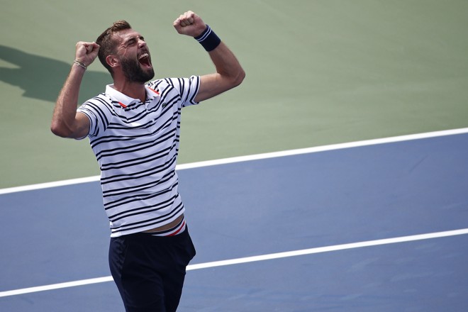 Benoit Paire , mais um francês com polo llistrado. | Geoff Burke/USA Today Sports