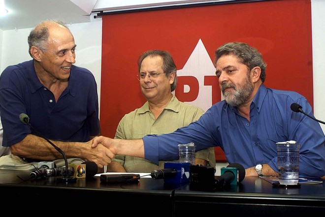 Eduardo Suplicy, Dirceu e Lula: lideranças do PT. | FERNANDO PILATOS/Futura Pressa