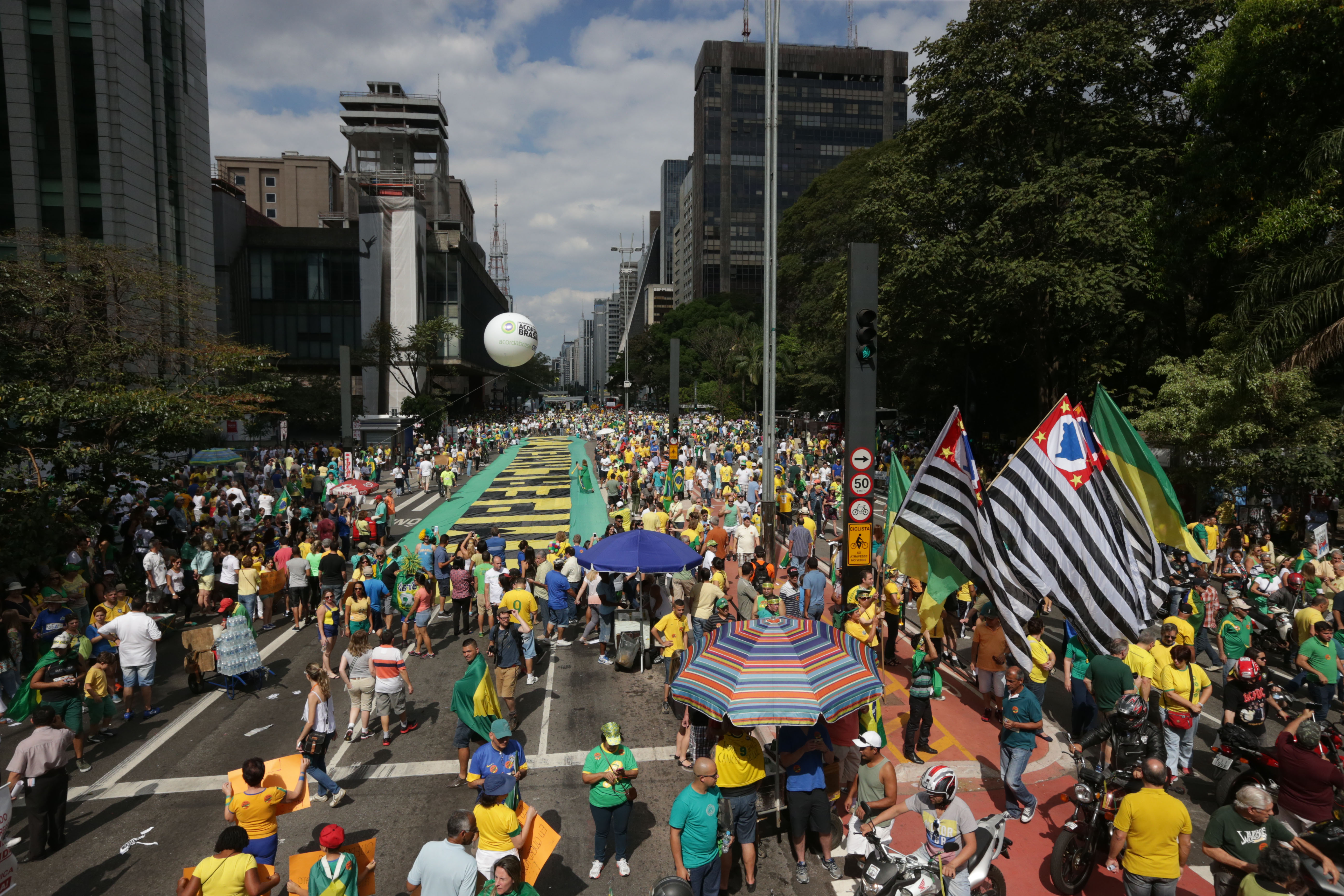 Avenida Pualista foi o principal palco da manifestação em São Paulo. | Oswaldo Corneti/ Fotos Públicas
