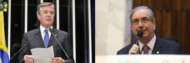 Collor e Cunha: denunciados na Lava Jato. | Waldemir Barreto/Agência Senado/ Hugo Harada/ Gazeta