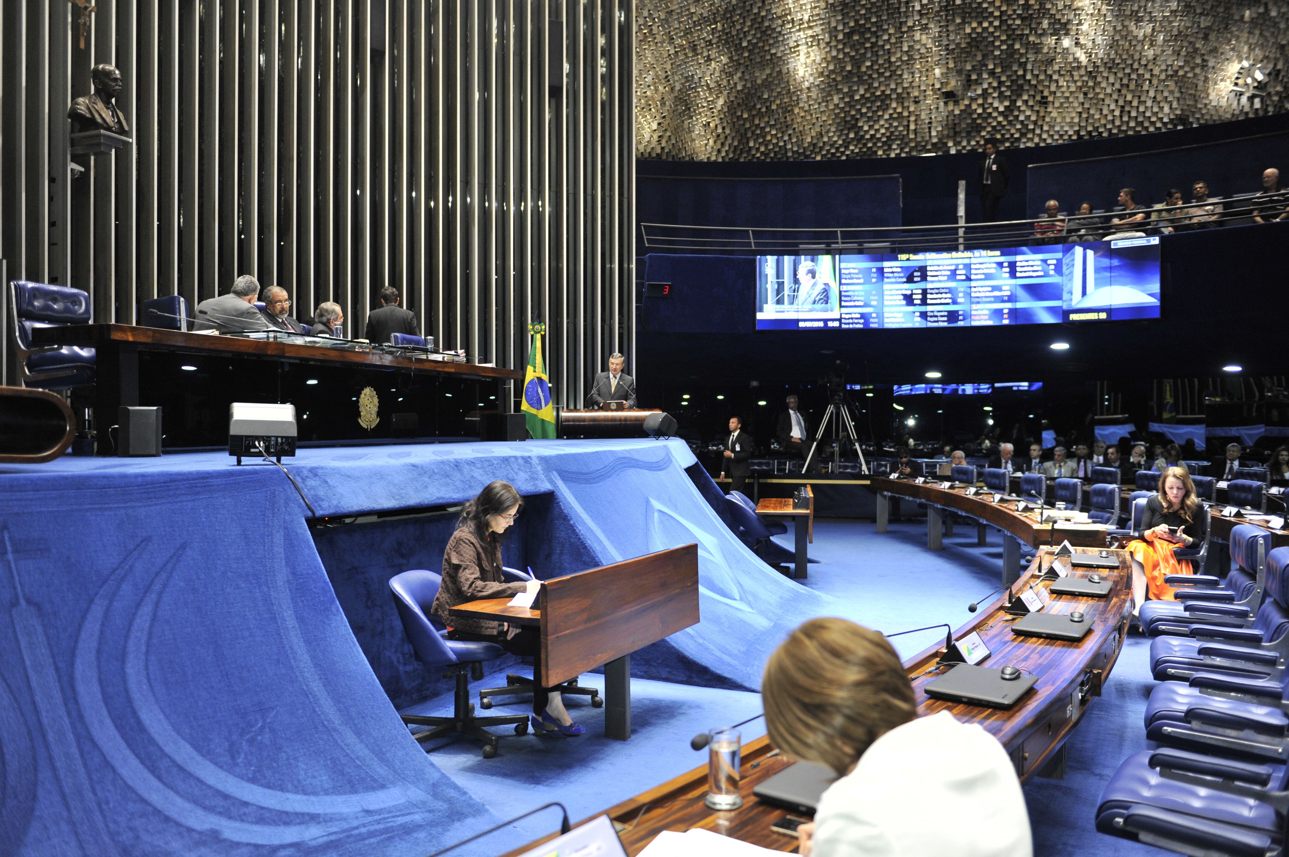 Plenário do Senado vota projeto que pode reduzir a importância e o poder dos partidos menores. | Waldemir Barreto/Agência Senado