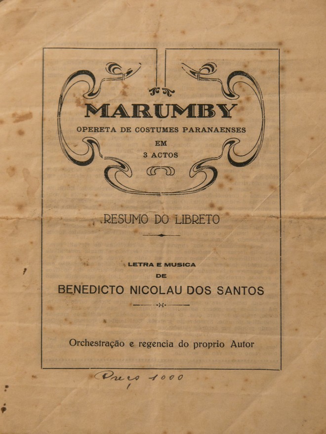 Reprodução do programa da montagem original, de 1928. | Marcelo Andrade/Gazeta do Povo