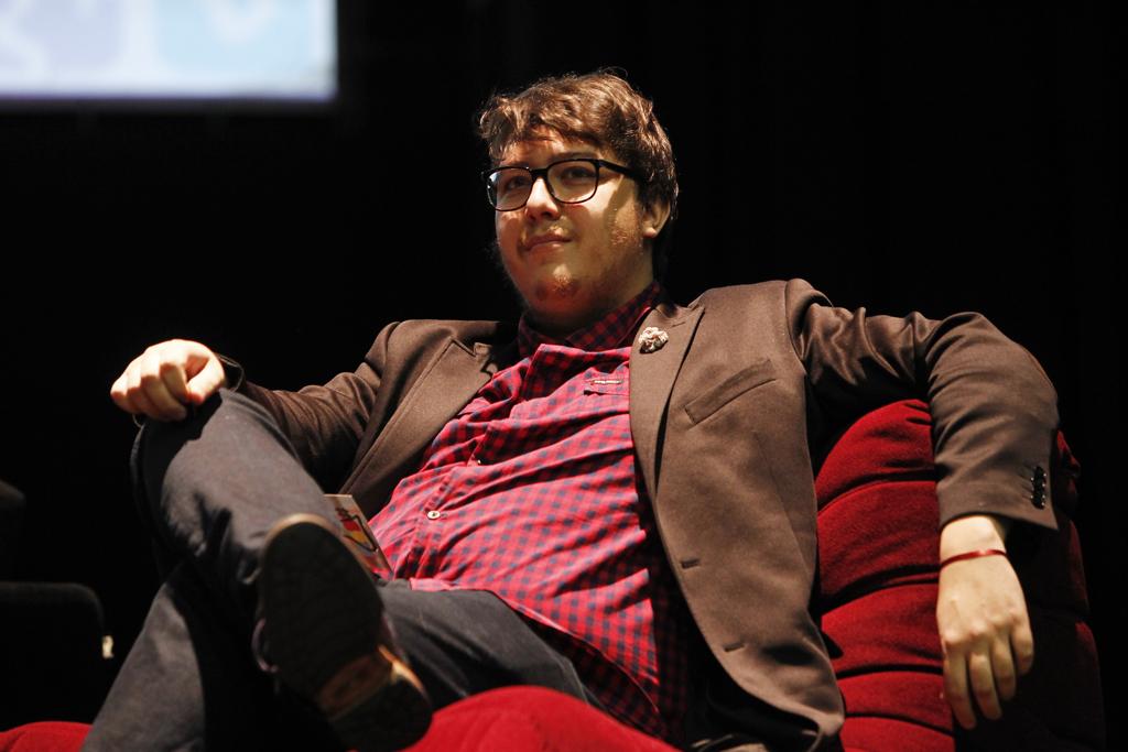 “Eu sou filho do Chorão e tenho doutorado em haters”. Empresário Alexandre Abrão se apresentou de forma bem humorada, no Curitiba Social Media | Antônio More/Gazeta do Povo