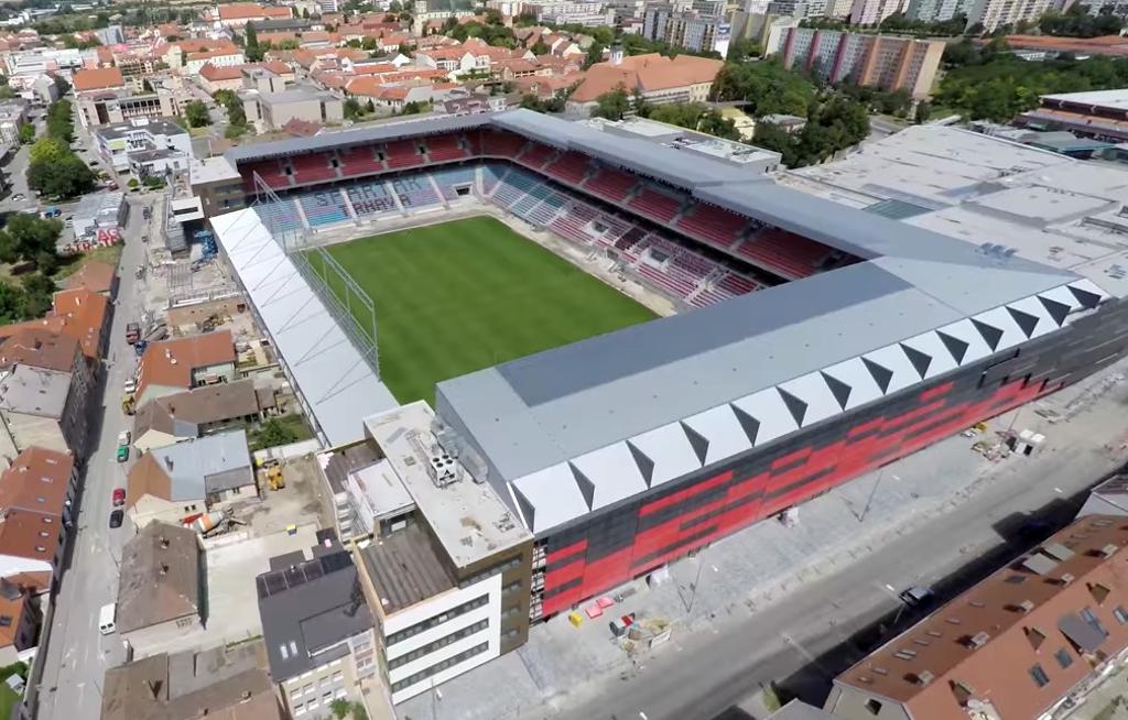 Estádio City Arena do Spartak Trnava, da Eslováquia, está quae pronto para ser inaugurado. | Divulgação/City Arena