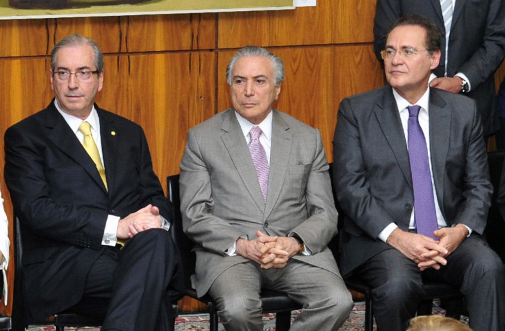 Eduardo Cunha, Michel Temer e Renan Calheiros. | GABRIELA KOROSSY/Câmara dos Deputados