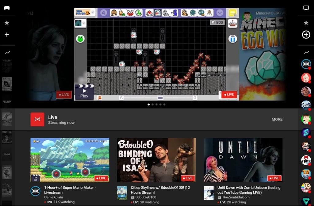 Ao acessar a nova ferramenta, o usuário poderá selecionar “youtubers” que estejam fazendo alguma transmissão ao vivo e pesquisar por algum game específico | Reprodução/YouTube