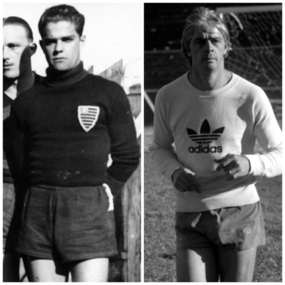 O lendário goleiro Caju e o zagueiro Alfredo: pai e filho que marcaram época no Atlético. | /