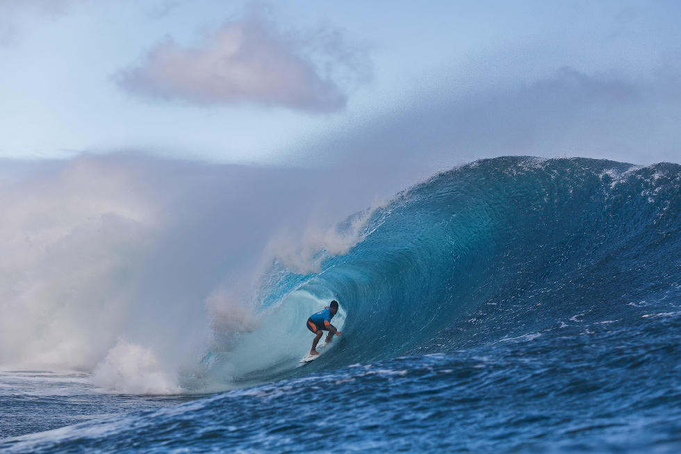 Gabriel Medina foi derrotado por Jeremy Flores na final no Taiti. | Kelly Cestari/WSL