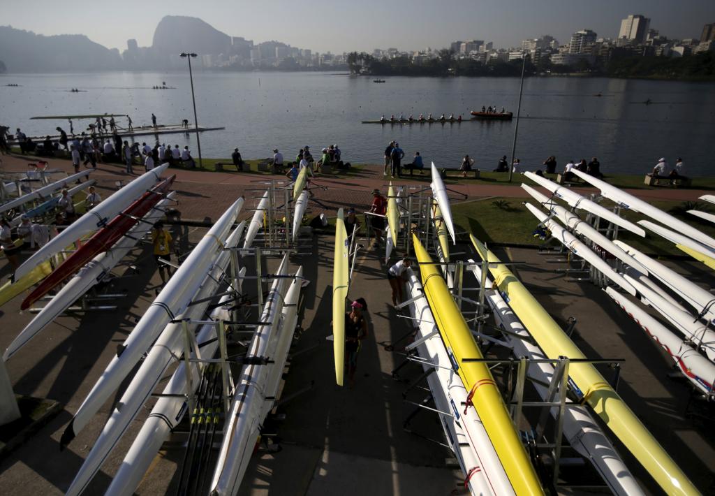 Mundial Júnior de Remo, na Lagoa Rodrigo de Freitas, serviu de evento-teste para os Jogos Olímpicos de 2016, no Rio. | Ricardo Moraes/Reuters