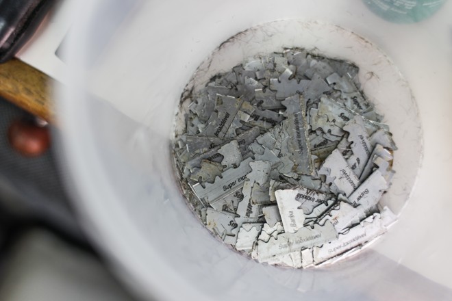 Lâminas usadas no Salão Blumenau, centro de Curitiba | Daniel Castellano/Gazeta do Povo