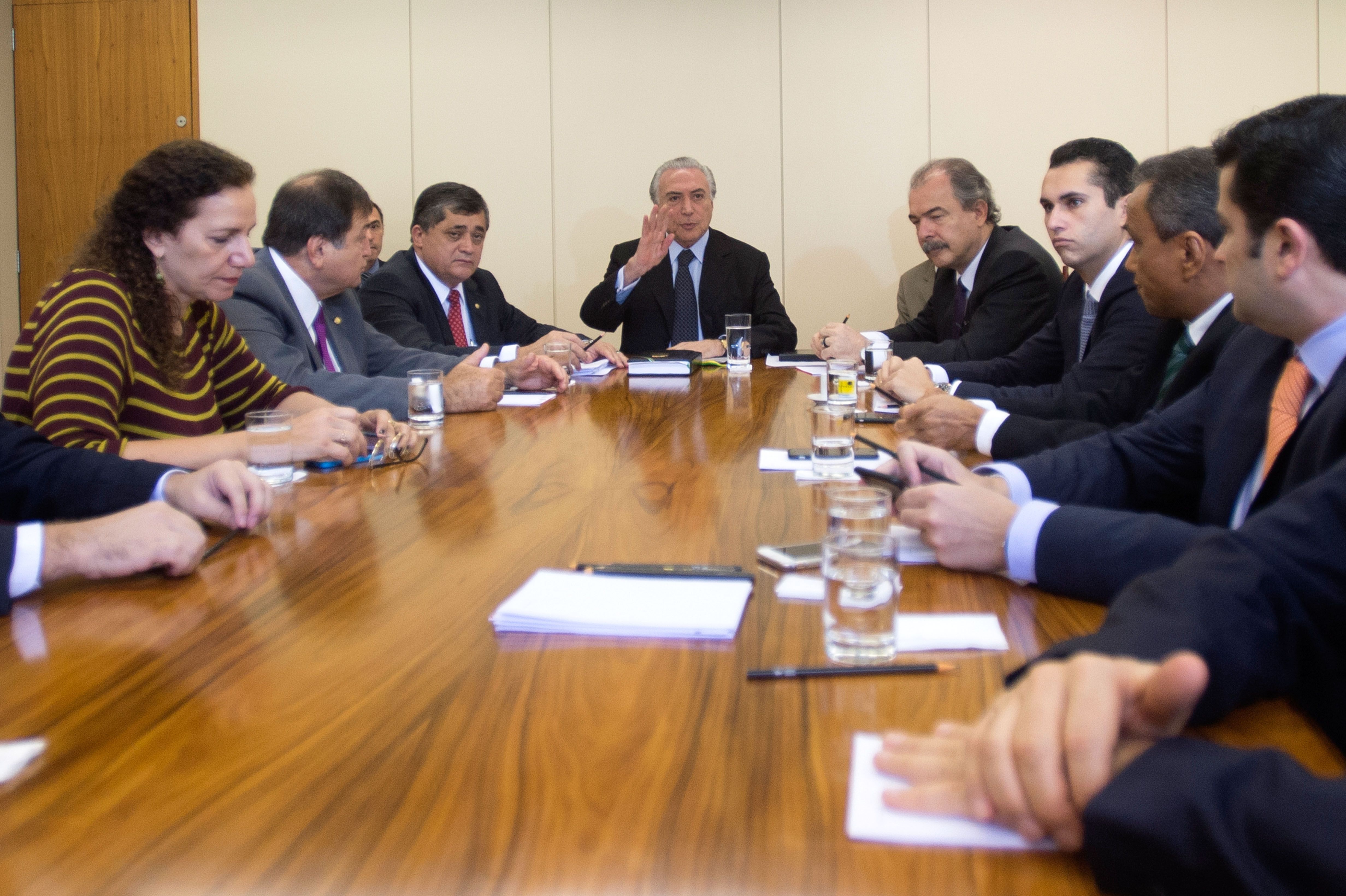 Michel Temer comandou a reunião em que tenta garantir pelo menos o apoio da base na Câmara Federal. | Marcelo Camargo/ Agência Brasil