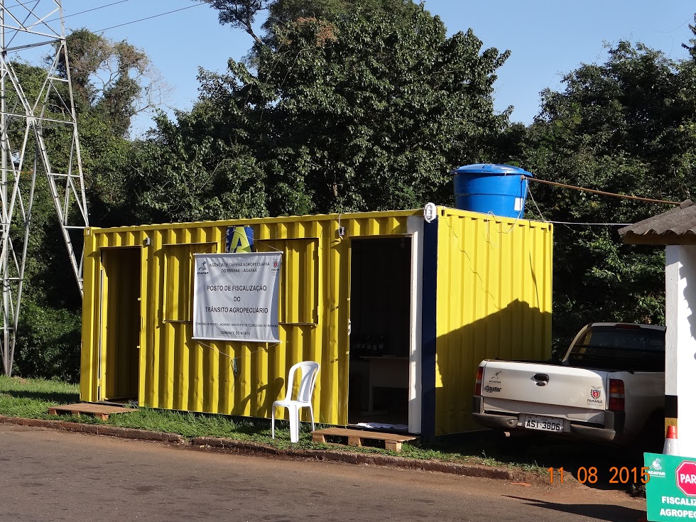 Uso de contêineres prejudica fiscalização, diz Afisa. Situação é provisória, rebate governo. | Divulgaa§a£o / Afisa-pr