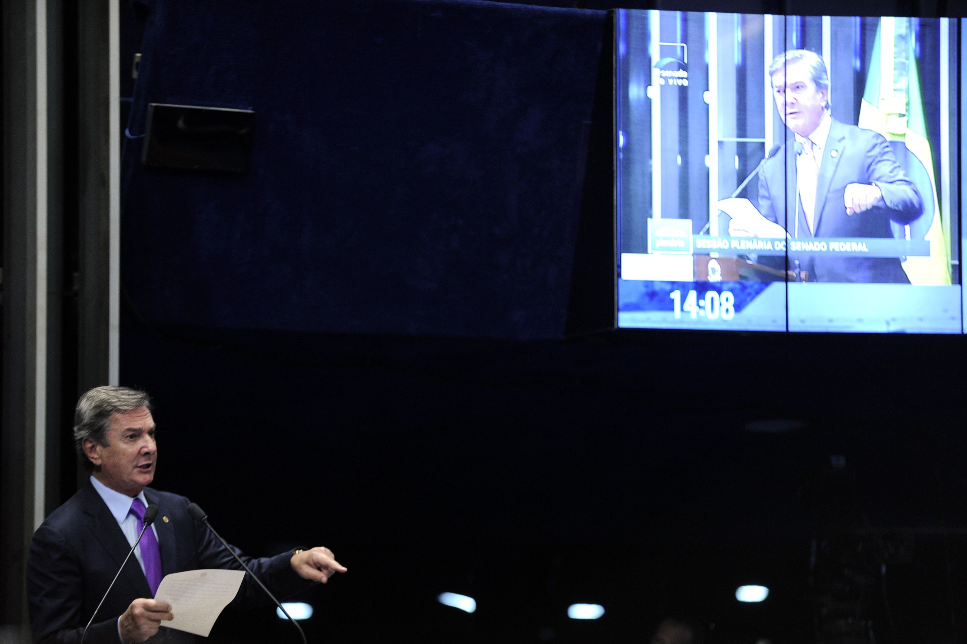 Fernando Collor: “guerra” com o procurador-geral Rodrigo Janot. | Marcos Oliveira/Agência Senado