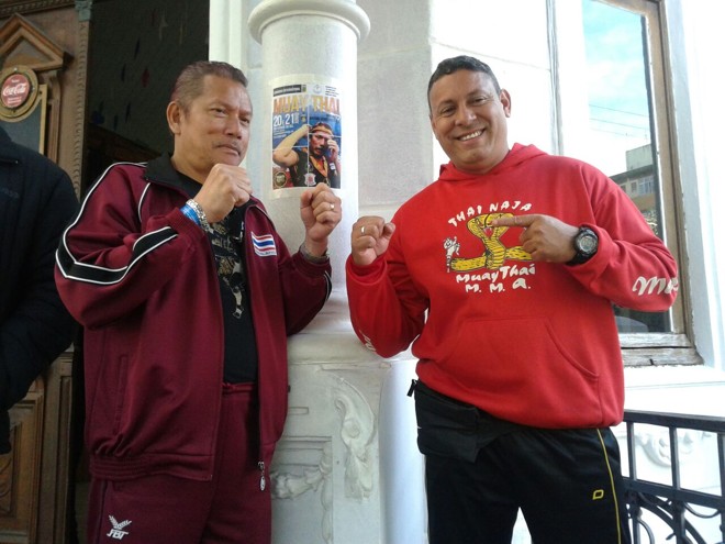 Grão-mestre Narong e Rafael Thainaja em Porto Alegre |