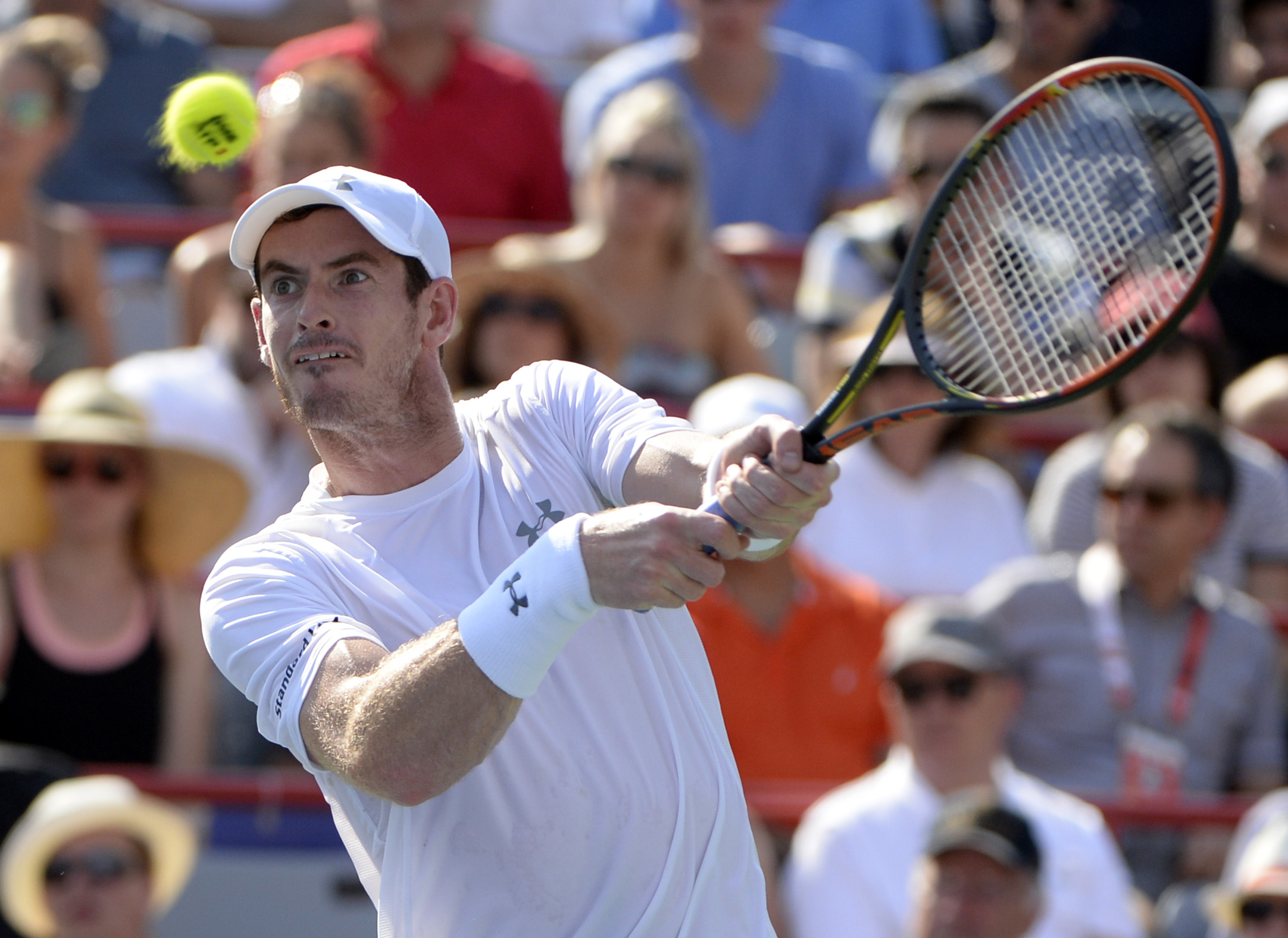 O britânico Andy Murray ganhou de Djokovic e levou pela terceira vez o torneio do Canadá. | Eric Bolte/USA Today Sports