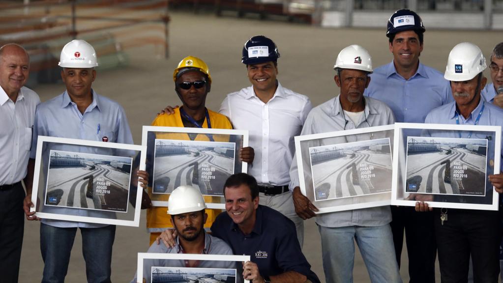 Eduardo Paes durante evento de um ano para os Jogos Olímpicos: “Na Copa, os representantes da Fifa nem sabiam onde estavam as obras”. | Albari Rosa/Gazeta do Povo