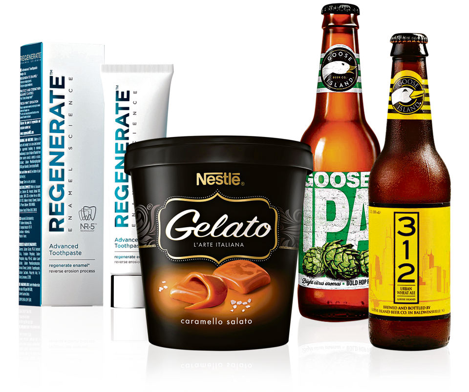 Creme dental de R$ 40, sorvete de caramelo com sal e cerveja premium: de olho nos abonados. | Fotos: Divulgação
