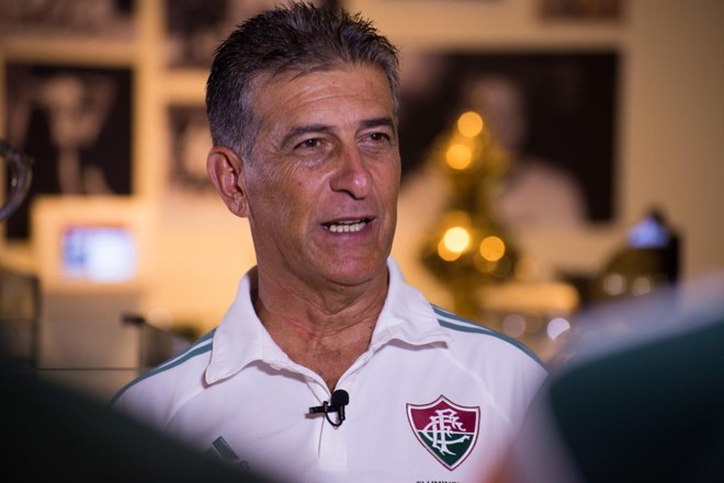 20/5/2015 – Ricardo Drubscky não durou dois meses no comando do Fluminense. Foram oito jogos, com cinco vitórias e três derrotas nas Laranjeiras. A gota d’água foi a derrota por 4 a 1 para o Atlético-MG, pela segunda rodada do Brasileirão. Drubscky foi o segundo treinador demitido pelo Tricolor carioca nesta temporada, já que chegou para substituir Cristóvão Borges. Para seu lugar, o Fluminense contratou Enderson Moreira, que passou por Santos e Atlético em 2015. | Foto: Bruno Haddad/Fluminense